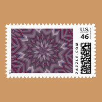 Plum Kaleidoscope postage