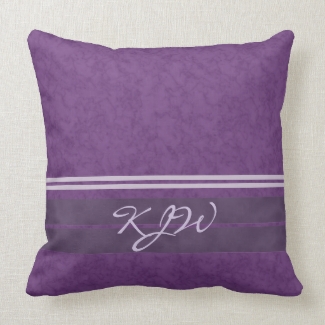 Plum Lavender Stripes Monogram