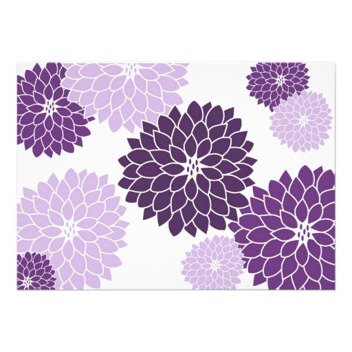 Plum & Lilac Purple Bridal or Baby Shower Invite