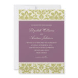 PLUM & LIME DAMASK | WEDDING INVITATION