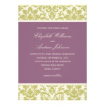 PLUM & LIME DAMASK | WEDDING INVITATION