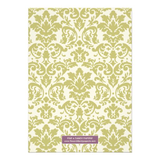 PLUM & LIME DAMASK | WEDDING INVITATION
