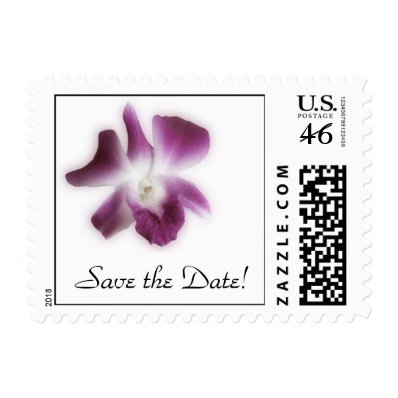 Plum Orchid, Save the Date! Stamps
