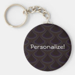 Plum Peacock Drops Key Chain