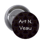 Plum Peacock Drops Pinback Button