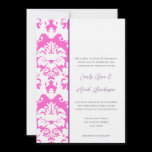 Plum & Pink Damask Wedding Invitations