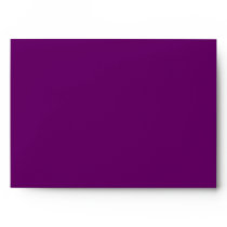 Plum Purple A7 Scrollwork Monogrammed Envelopes