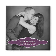 Plum Purple La Bon Vie Photo Save the Date Magnet magnet