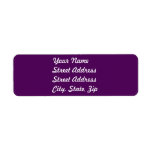 Plum Purple Return Address Sticker Custom Return Address Labels