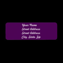 Plum Purple Return Address Sticker labels