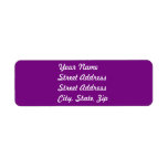Plum Purple Return Address Sticker Return Address Label