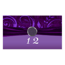 Plum & Purple Velvet Wedding Swirl Business Cards
