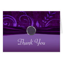 Plum & Purple Velvet Wedding Swirl Card