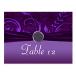 Plum & Purple Velvet Wedding Swirl Post Card