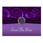 Plum & Purple Velvet Wedding Swirl Postcards