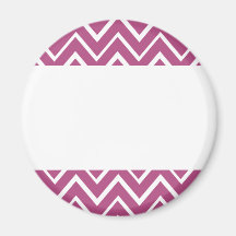Plum purple whimsical zigzag chevron pattern magnet