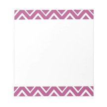 Plum purple whimsical zigzag chevron pattern memo note pad
