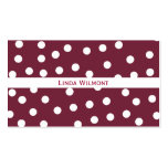 Plum Red Polkadots Business Card