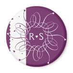 Plum Romantic Rosette Magnet