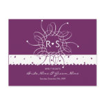 Plum Romantic Rosette Save The Date