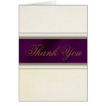 Plum Satin Thank You Card