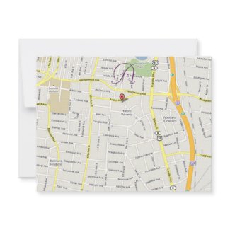 Plum Swirl Tree Reception Direction Cards invitation