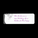 Plum Swirl Wood Grain Tree Return Address
