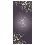 Plum swirls Wedding Program Invitations
