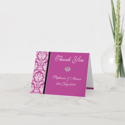 Plum Wedding Thank You Notes Greeting Card by Eternalflame