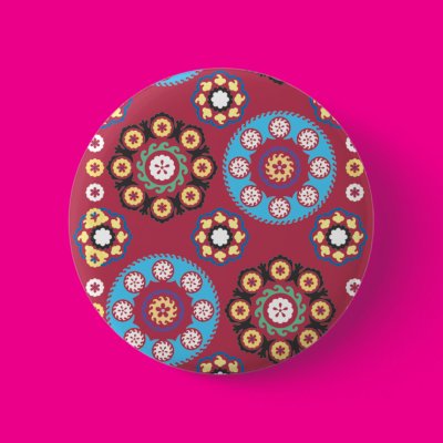 Plum With Colored Circles Buttons Zazzle_button