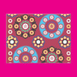 Plum With Colored Circles Post Cards