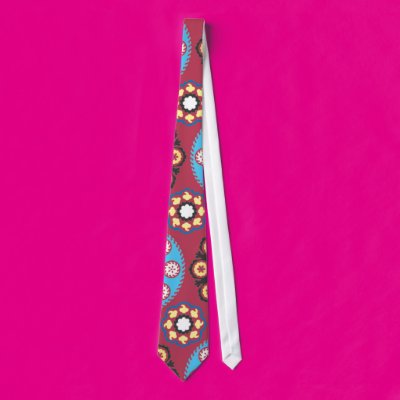 Plum With Colored Circles Custom Tie Zazzle_tie