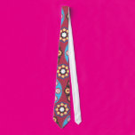 Plum With Colored Circles Custom Tie