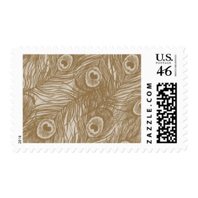Plumage Gold Feathers A by Ceci New York Stamp