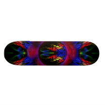 Plumas coloridas monopatín personalizado