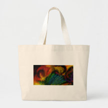plumas tropicales bolsa lienzo