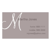 Plumb business card with monogram (#BUS 005) business cards