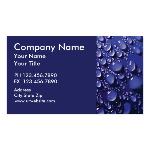 Plumber Business Card (front side)