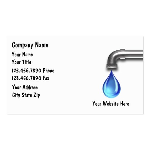 Plumber Business Card (front side)