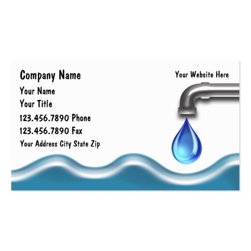 Plumber Business Card (front side)