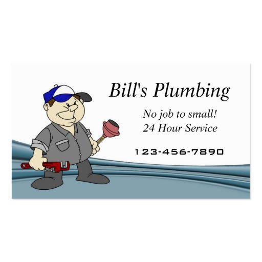 Plumber business card