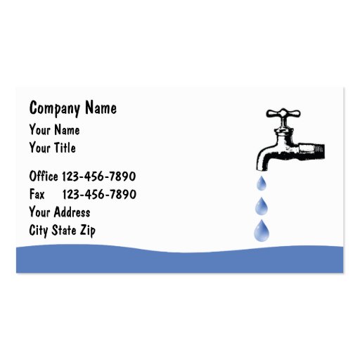 Plumber business cards