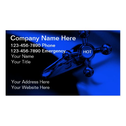 Plumber Business Cards (front side)