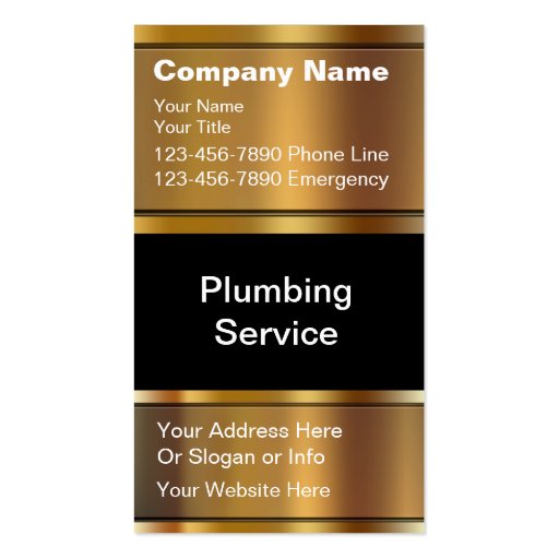 Plumber Business Cards