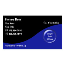 Plumber Business Cards