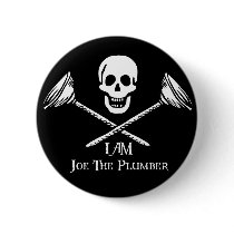 Plumber Flag I Am Joe The Plumber Button by bizarretees Plumber Flag I Am Joe The Plumber Button