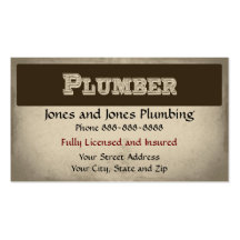 Plumber Plumbing Business Card