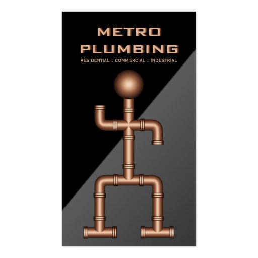 Plumber Plumbing Business Cards (front side)