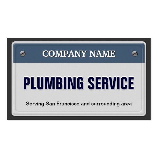Plumber Plumbing Services - Cool License Plate