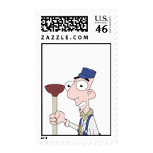 plumber postage stamps